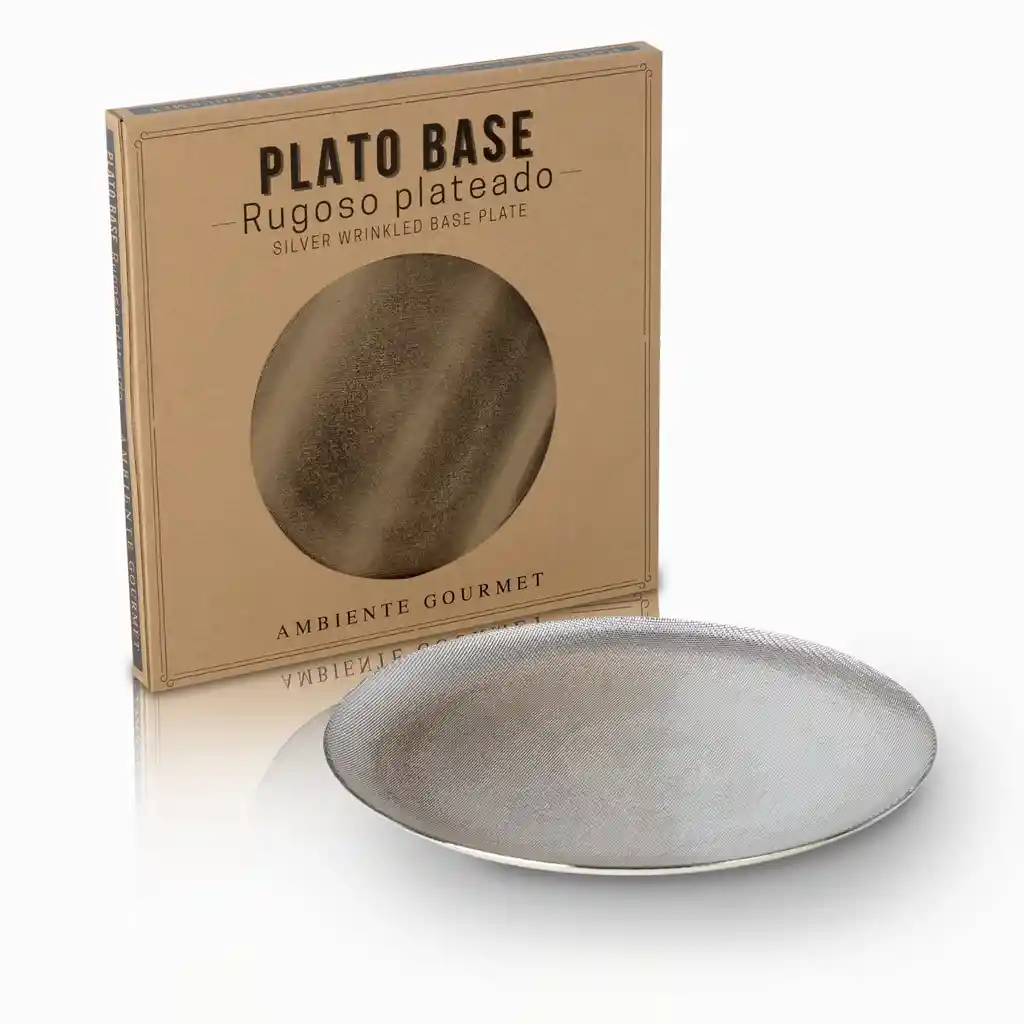 Ambiente Gourmet Plato Base Glam Plateado