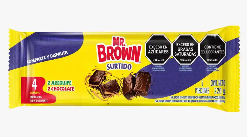 Brownie Bimbo Brownie X4 Surtido 1p Flo(220 Gr)