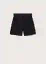 Short Ares Tejano Negro Talla 18 Mujer Mango