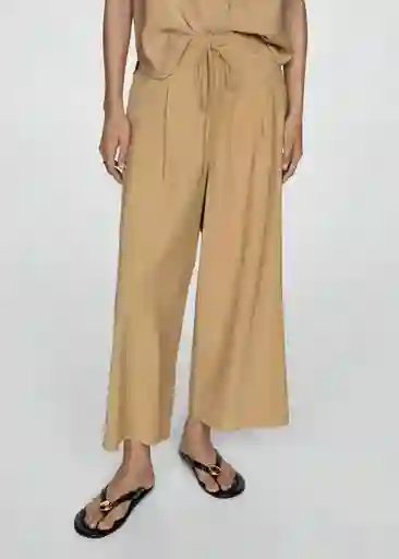 Pantalón Bosco-H Camel Talla XS Mujer Mango