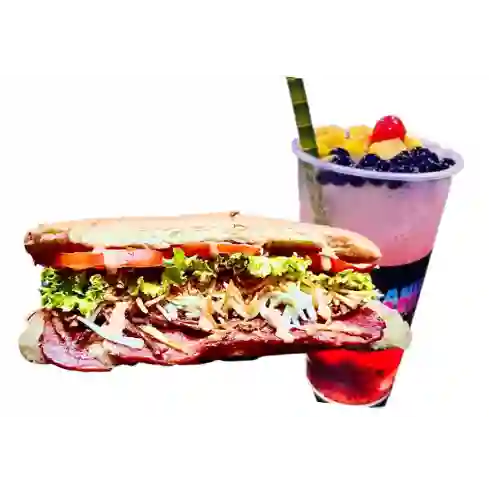 Sándwich y Soda Americana 16 Oz