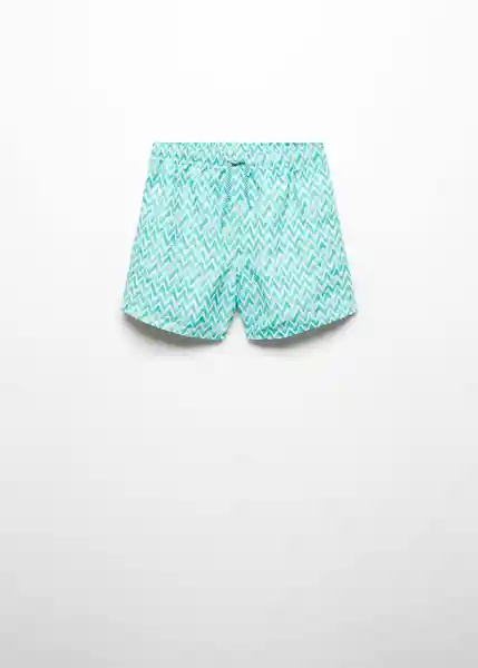 Short Bañador Zig Turquesa Talla 07 Niños Mango