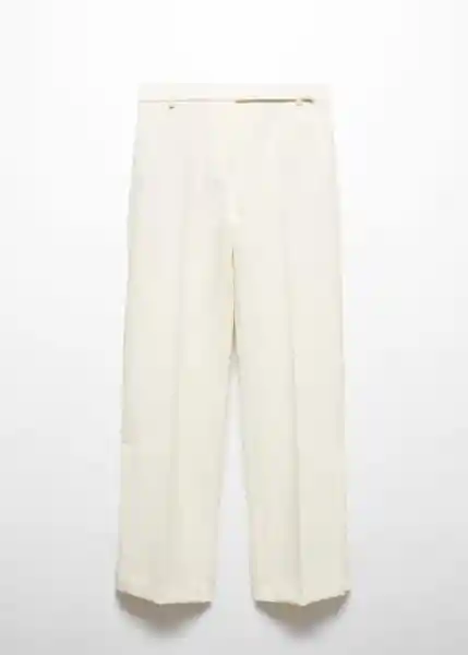 Pantalón Bolonia Crudo Talla 34 Mujer Mango