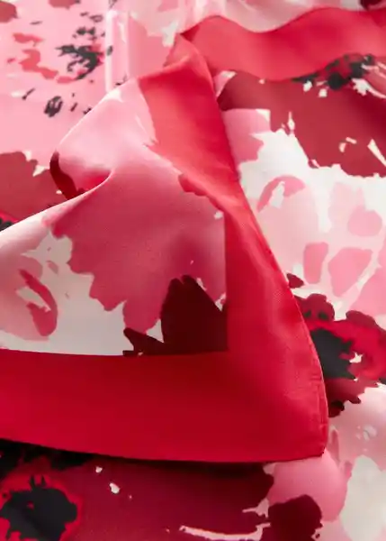 Pañuelo Samsa Rojo Talla 99 Mujer Mango