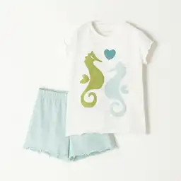 Pijama Camiseta + Bermuda en Algodón Bebita Fowil Baby Fresh Talla 2t