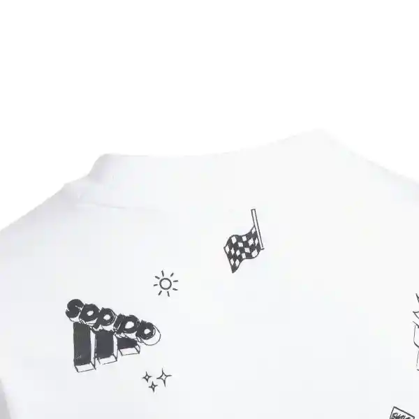 Adidas Camiseta Bluv Q3 Aopt Para Niño Blanco Talla S