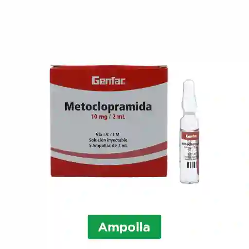 Genfar Metoclopramida Solución Inyectable Ampolla (10 mg)
