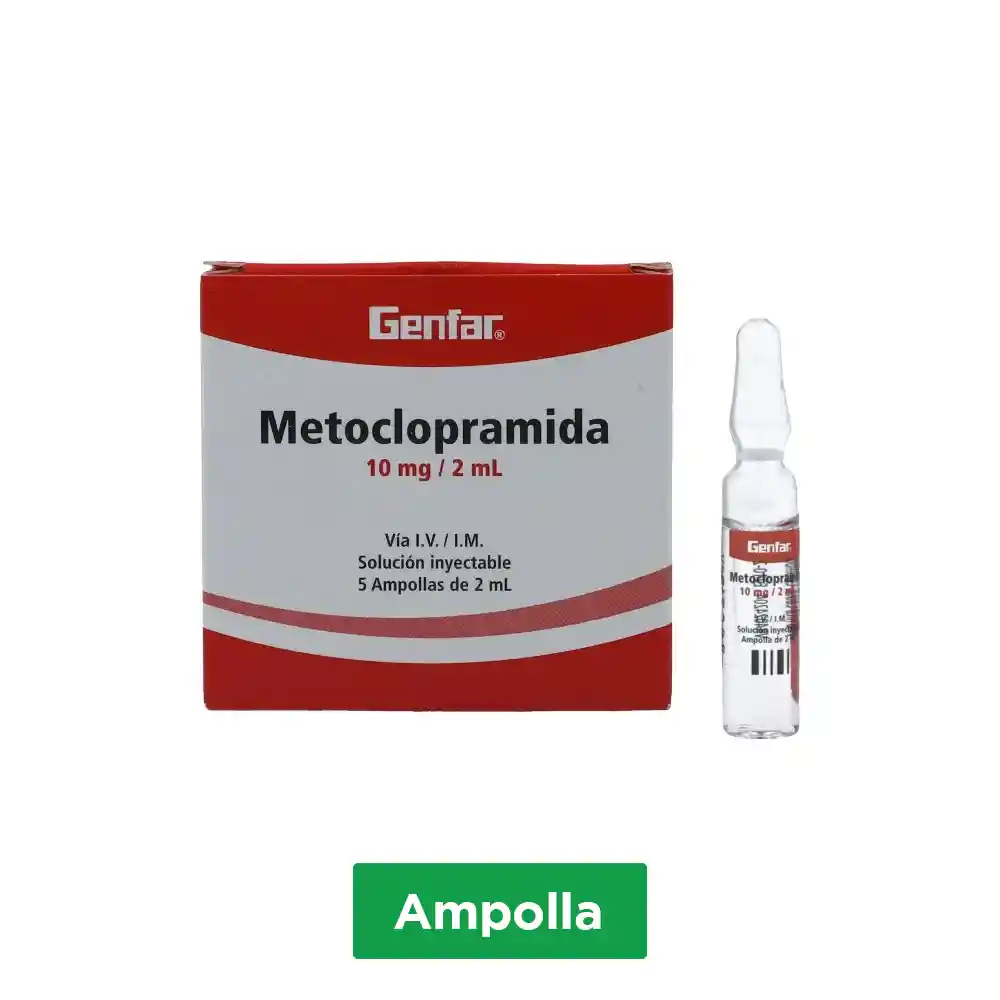 Genfar Metoclopramida Solución Inyectable Ampolla (10 mg)