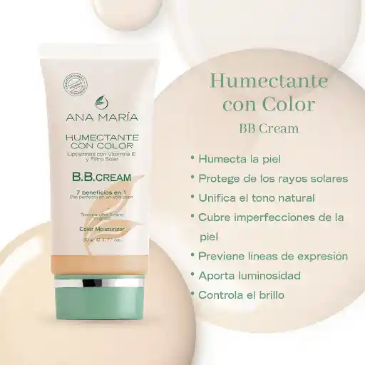 Ana Maria Humectante con Color BB Cream Tono Oscuro