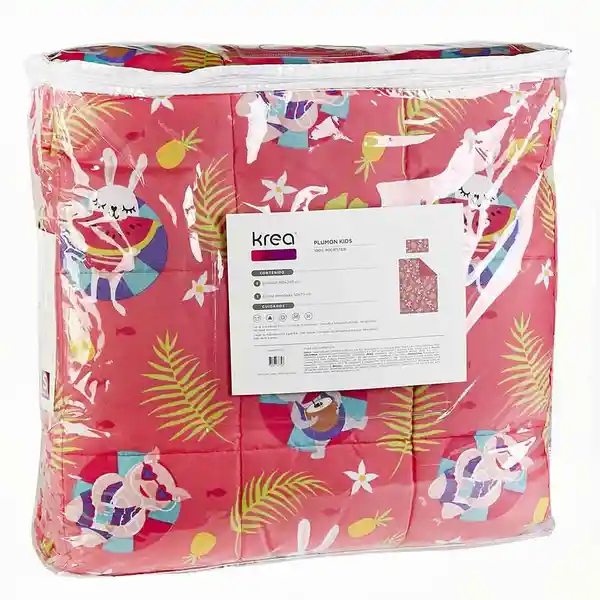 Krea Plumón Sencillo Microfibra Estampado Kids Niña 180 x 240