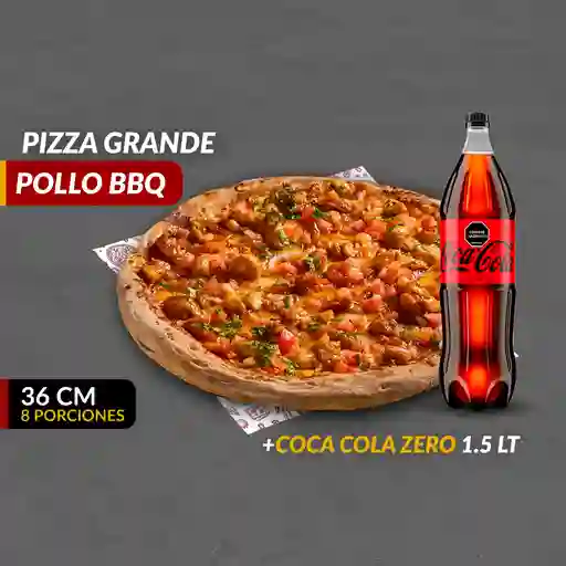 Pizza pollo bbq (g) + gaseosa 1,5l