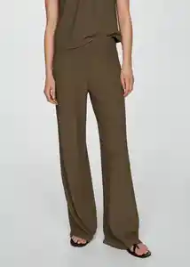 Pantalón Matilda Khaki Talla S Mujer Mango