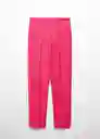 Pantalón Boreli Fucsia Talla 38 Mujer Mango