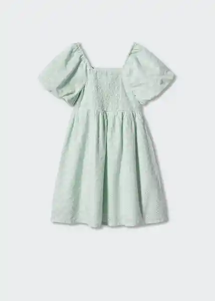 Vestido Ruiloba Verde Pastel Talla 12 Niñas Mango