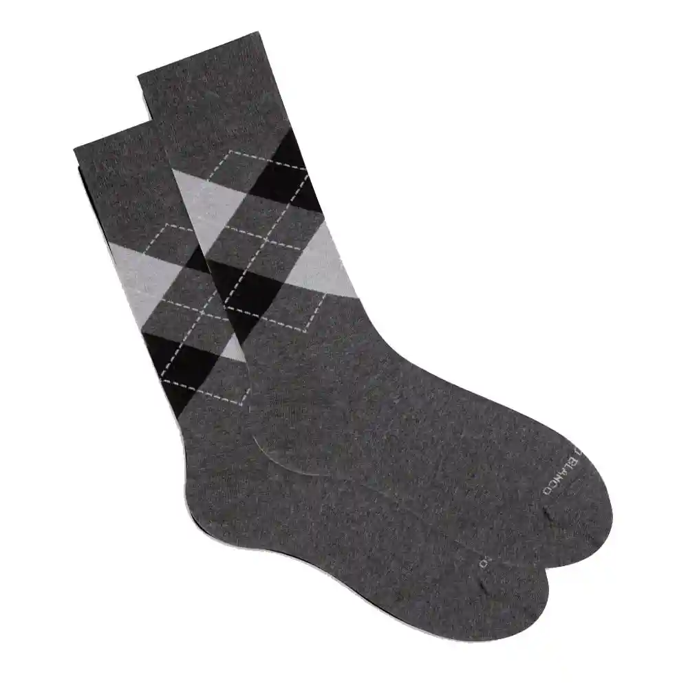 Medias Casual Largo Tradicional Masculino Ruli Punto Blanco Talla 10-12