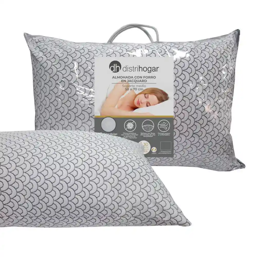 Almohada Jaquard 50x70 Gris Beige