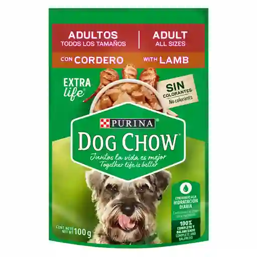 Comida húmeda para perro Dog Chow todos los tamaños cordero x 100 gr