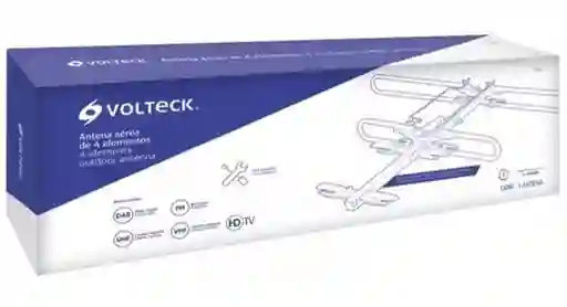 Volteck Antena para TV Aérea 4 Elementos TDT Análoga