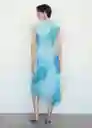 Vestido Clariet Azul Talla Xs Mujer Mango