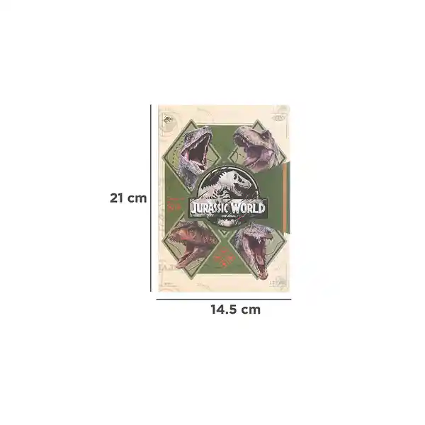 Cuaderno 32 Hojas Serie Jurassic World Miniso