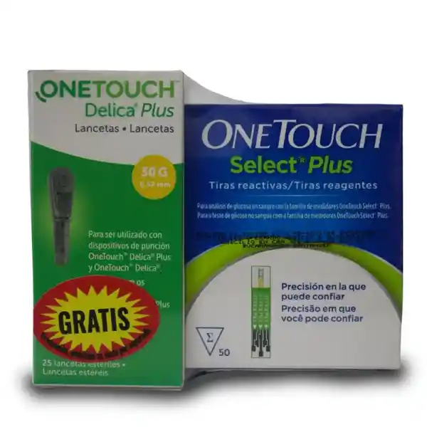 One Touch Kit Tiras Reactivas Select + Lancetas Delica 75 Uds