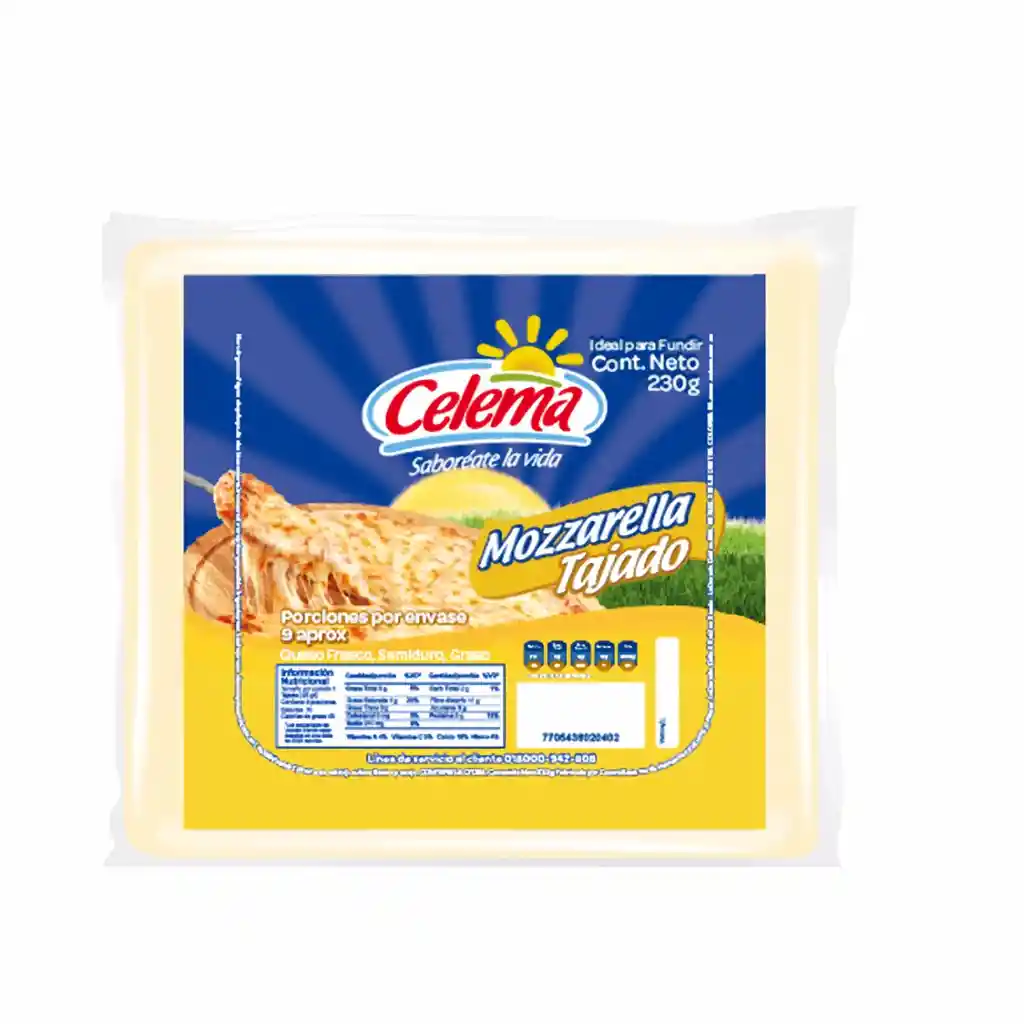 Celema Queso Mozarella Tajado