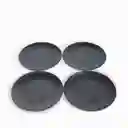 Ambiente Gourmet Set Plato Mediano Negro Mate