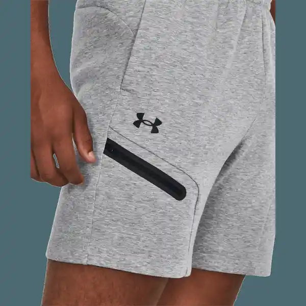 Under Armour Short Unstoppable Flc Para Hombre Gris Talla SM