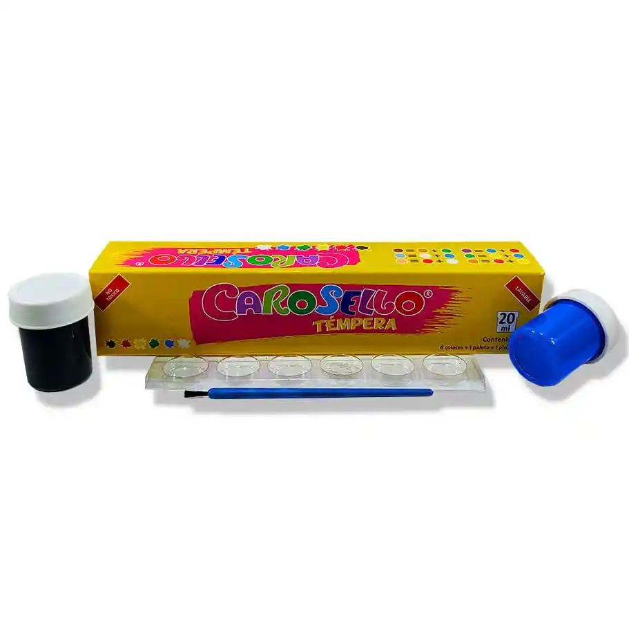 Carosello Tempera Escolar Colores Surtidos