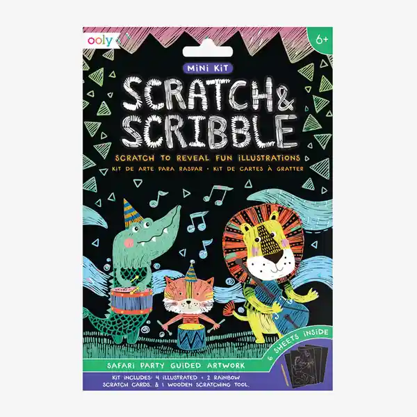 Ooly Kit de Arte Mini Scratch Safari