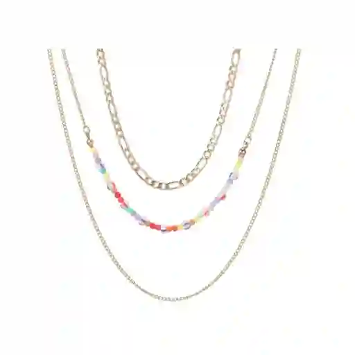 Collar de Perlas de Colores Serie Moda Miniso
