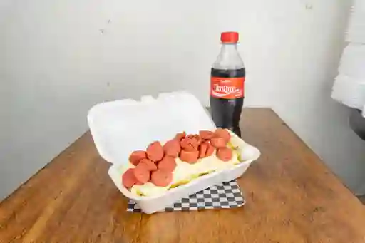 Combo Salchipapas de Queso +Postobón Coca - Cola 400ml
