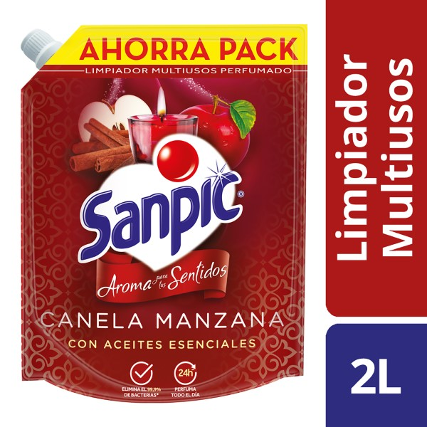 Sanpic Limpiador Multiusos Aroma a Canela y Manzana 2 l