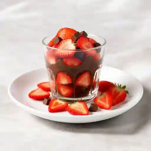 Fresas con chocolate amargo 10oz