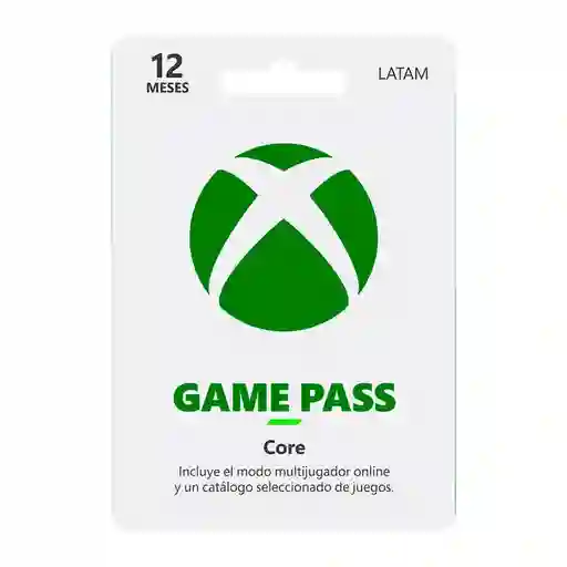 Tarjeta Xbox Game Pass Core 12 Meses