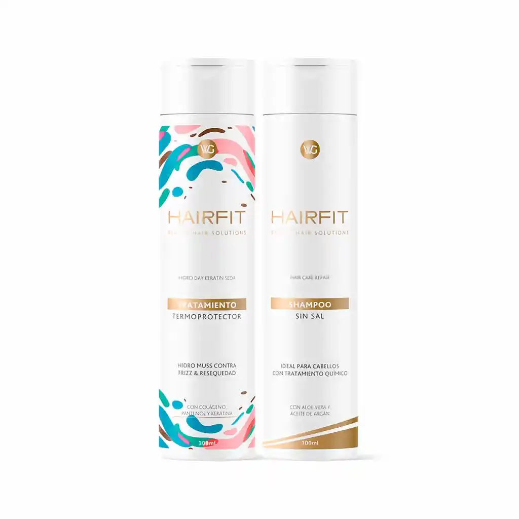 HairFit Kit Shampoo Reparador + Tratamiento Termoprotector