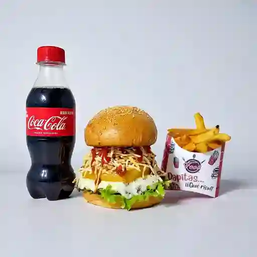 Combo hamburguesa hawaiana
