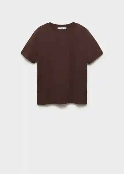 Camiseta Rita Chocolate Talla L Mujer Mango