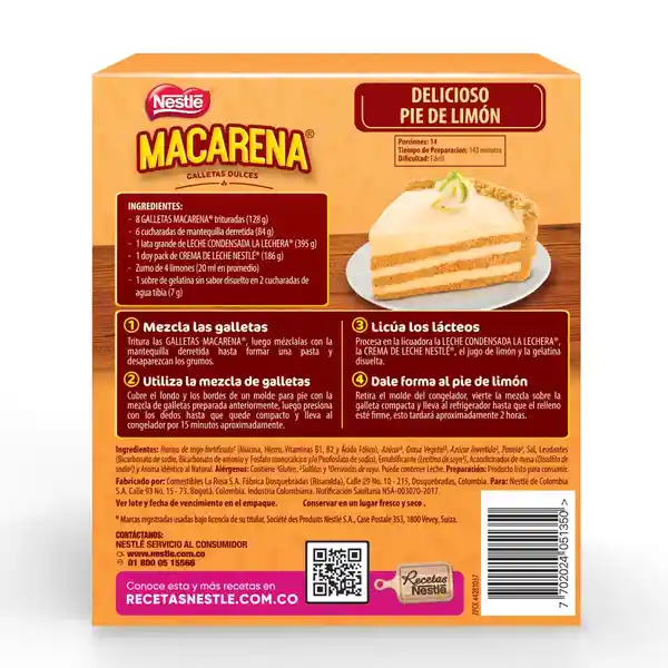 Galletas dulces MACARENA tipo Graham x 440g