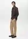 Pantalón Dublino Camel Talla 38 Hombre Mango