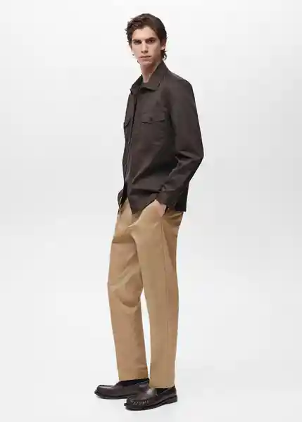Pantalón Dublino Camel Talla 38 Hombre Mango
