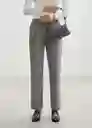 Pantalón Roro Gris Claro Vigore Talla 36 Mujer Mango