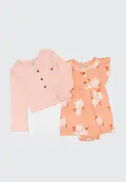 Conjunto 3 Piezas 0/3 Meses-rosado