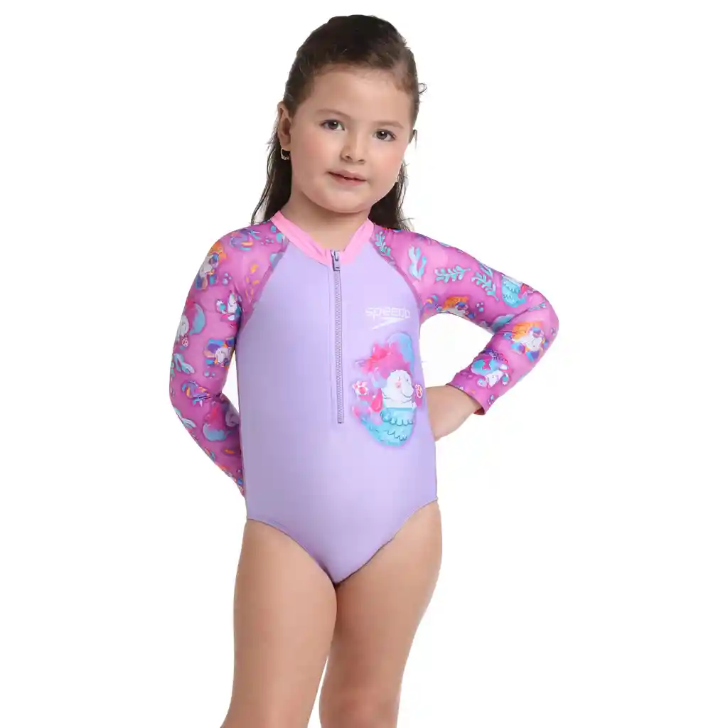 Vestido de Baño Manga Larga Mermadoodle Bebe Femenino Multicolor-06