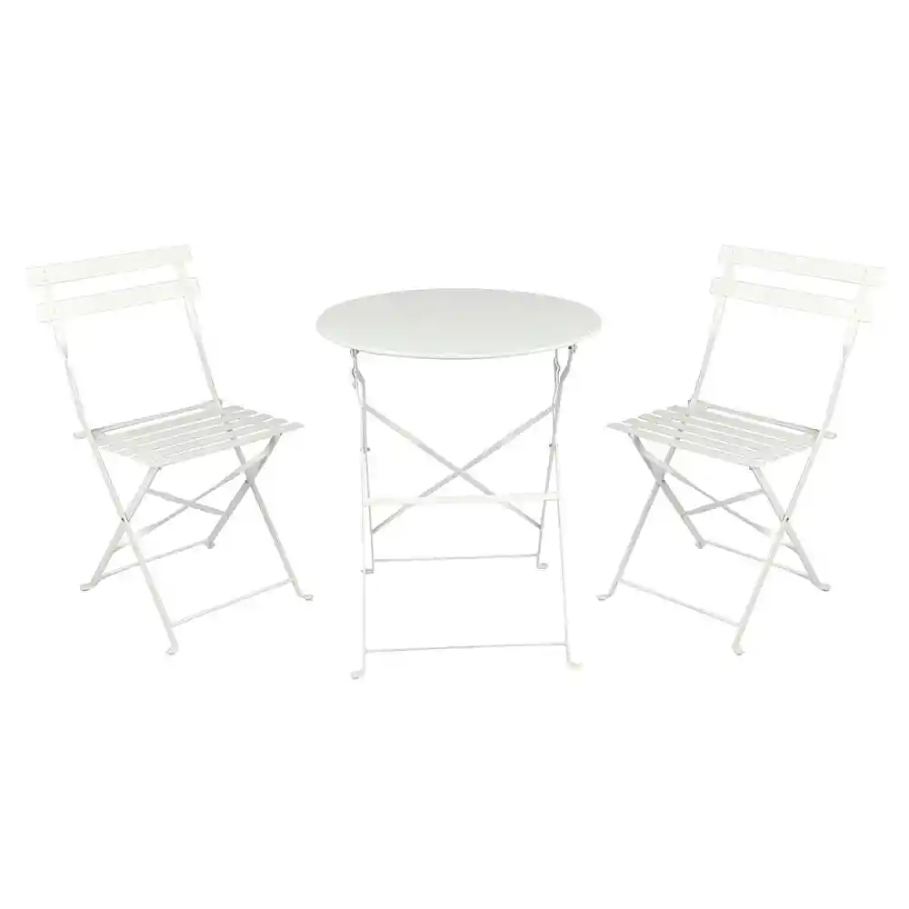 Set Bistro Hierro Melody Blanco Outzen