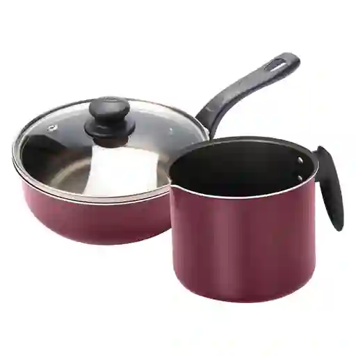 Set Universal Jarro Lechero + Perol Tapa de Vidrio