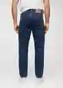 Pantalón Jean Ben Tejano Oscuro Talla 36 Hombre Mango