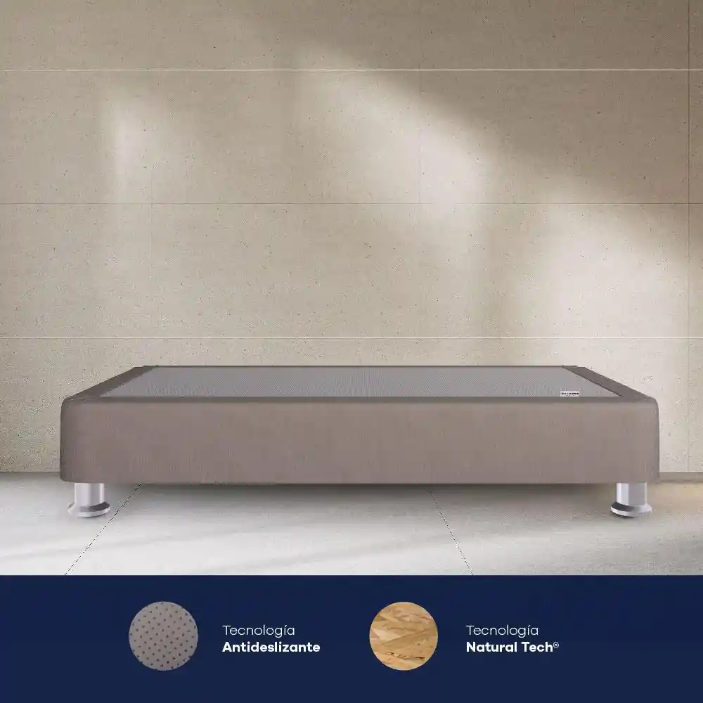 Cama Base Café Avellana 80x190 Comodisimos Esmca0084-pme14