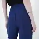 Pantalón Bota Recta Con Prenses y Pinzas Azul 8 Fuera de Serie
