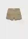 Short Cargosh Khaki Talla 20 Teen Niñas Mango